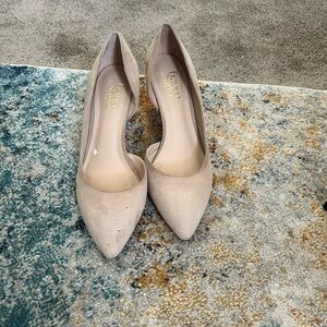 Franco Sarto Beige Suede Wedge size 7.5